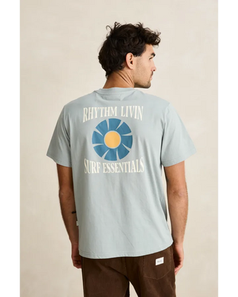 Rhythm Rhythm Heren Surf Essential Tee Seafoam