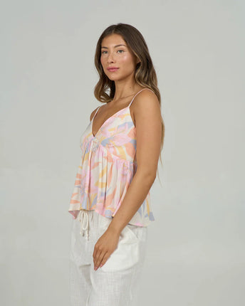 Salty Crew Salty Crew Dames Bloomed Cami Top Off White