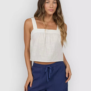 Salty Crew Salty Crew Dames Charter Cami Top Off White
