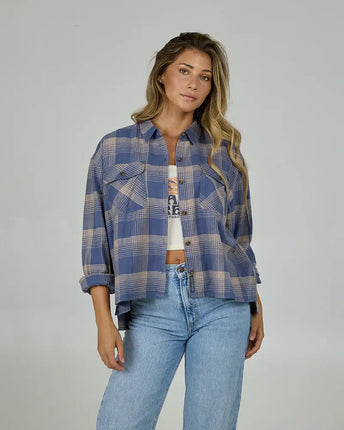 Salty Crew Salty Crew Dames Nomad Flannel Dusty Blue