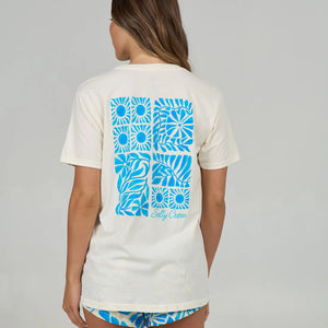 Salty Crew Salty Crew Dames Sunblock Boyfriend Tee Off White