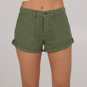 Salty Crew Salty Crew Dames Trail Short Olive