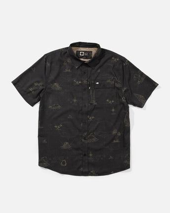 Salty Crew Salty Crew Heren Helmsman Uv Button Up Shirt Phantom