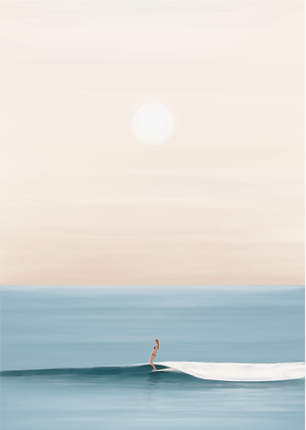 StudioTrev Trevor Humphres Tiny Wave Glide Ansichtkaart