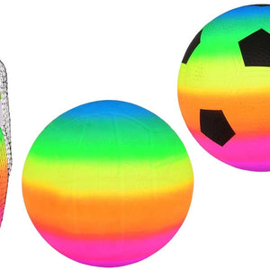 Van Der Meulen Voetbal en volleybal set Regenboog