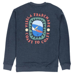 Vissla Vissla Heren Coastal Life Eco Fleece Crewneck Black Heather