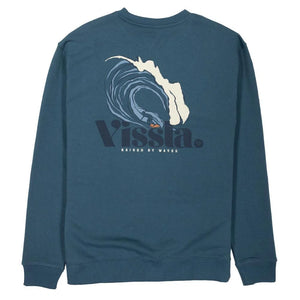 Vissla Vissla Heren Raised Crew Neck Sweater Dark Slate