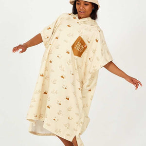 After Essentials After Surf Poncho Artist Series Juliette Macchiato