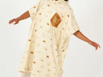 After Essentials After Surf Poncho Artist Series Juliette Macchiato