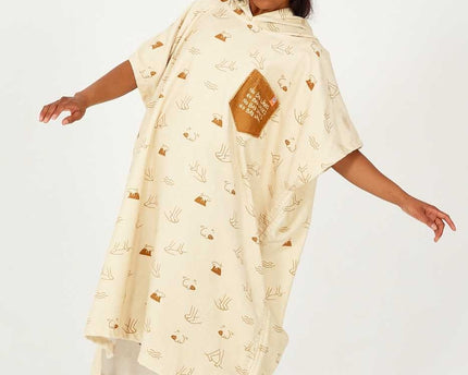 After Essentials After Surf Poncho Artist Series Juliette Macchiato