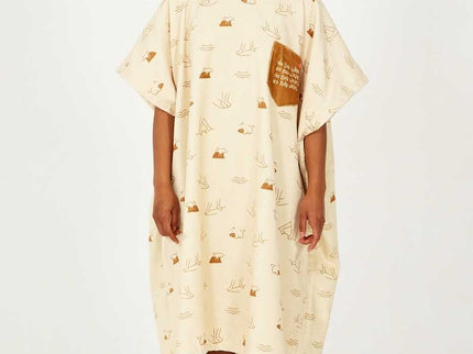 After Essentials After Surf Poncho Artist Series Juliette Macchiato