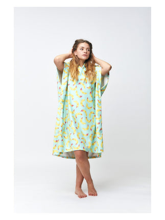 After Essentials After Surf Poncho Banana Stains Sky Blue