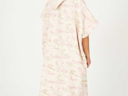 After Essentials After Surf Poncho Japan Waves Soft Pink