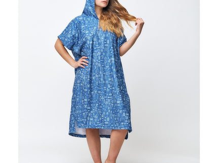 After Essentials After Surf Poncho Microfiber Marine