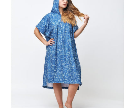 After Essentials After Surf Poncho Microfiber Marine