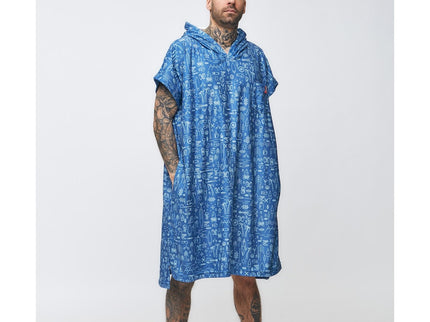 After Essentials After Surf Poncho Microfiber Marine