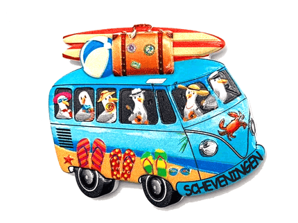 Aloha Beachclub, Surfschool & Surfshop Scheveningen Magneet Busje Meeuwen