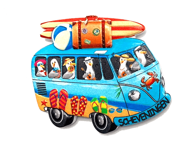 Aloha Beachclub, Surfschool & Surfshop Scheveningen Magneet Busje Meeuwen