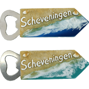 Aloha Beachclub, Surfschool & Surfshop Scheveningen Magneet Flessenopener Strand