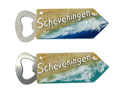 Aloha Beachclub, Surfschool & Surfshop Scheveningen Magneet Flessenopener Strand