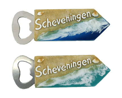 Aloha Beachclub, Surfschool & Surfshop Scheveningen Magneet Flessenopener Strand