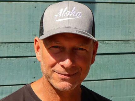 Aloha Label Aloha 6-Panel Trucker Cap Heather Grey / Black