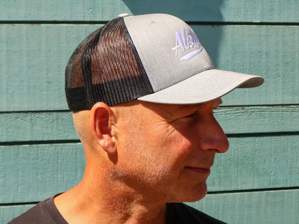 Aloha Label Aloha 6-Panel Trucker Cap Heather Grey / Black