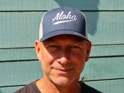 Aloha Label Aloha 6-Panel Trucker Cap Navy / Silver
