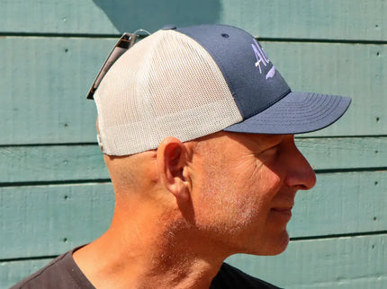 Aloha Label Aloha 6-Panel Trucker Cap Navy / Silver