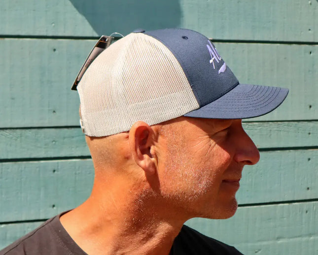 Aloha Label Aloha 6-Panel Trucker Cap Navy / Silver