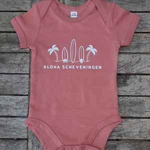 Aloha Label Aloha Baby Romper 3 Surfboards Dusty Rose