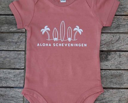 Aloha Label Aloha Baby Romper 3 Surfboards Dusty Rose