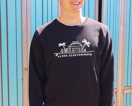 Aloha Label Aloha  Crew Neck Black Tiki Beach Club