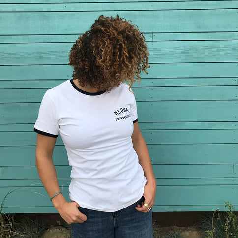 Aloha Label Aloha Dames Tiki T-Shirt Wit