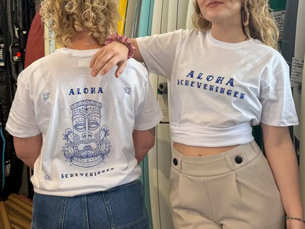 Aloha Label Aloha Delfts Blauw Tiki T-shirt