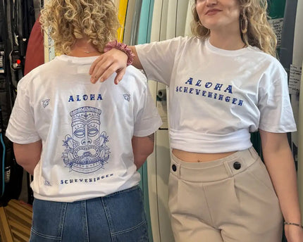 Aloha Label Aloha Delfts Blauw Tiki T-shirt