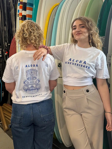 Aloha Label Aloha Delfts Blauw Tiki T-shirt