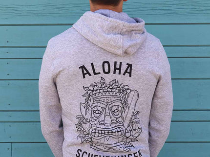 Aloha Label Aloha Hoodie Tiki Heather Grey
