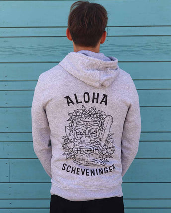 Aloha Label Aloha Hoodie Tiki Heather Grey