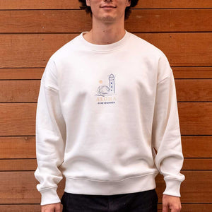 Aloha Label Aloha Lighthouse Crew Neck Sweater Offwhite