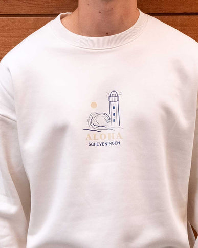 Aloha Label Aloha Lighthouse Crew Neck Sweater Offwhite