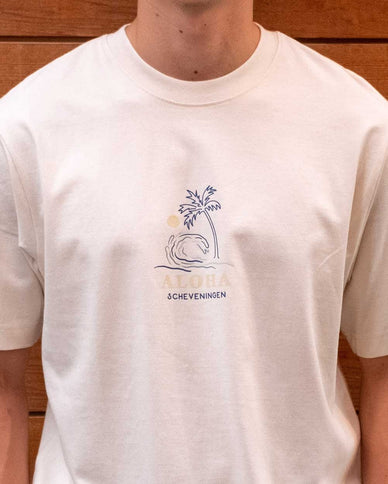 Aloha Label Aloha Palmtree T-Shirt Cream