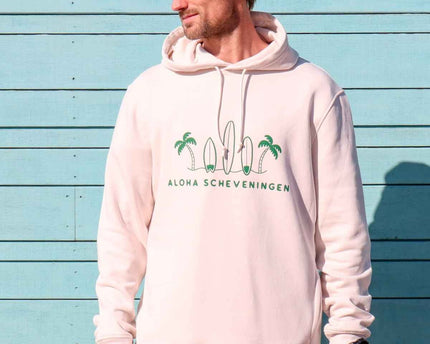 Aloha Label Aloha Scheveningen Boards Hoodie Off White Green