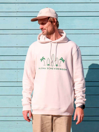 Aloha Label Aloha Scheveningen Boards Hoodie Off White Green