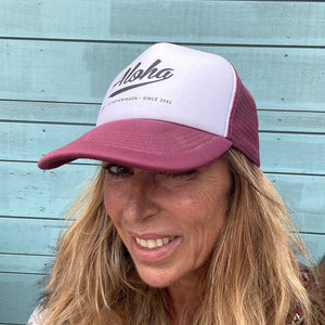 Aloha Label Aloha Trucker Cap Burgundy