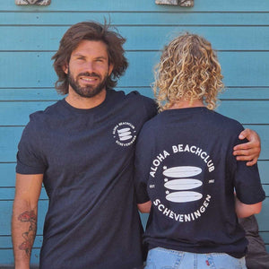 Aloha Label Aloha Unisex 3 Boards T-Shirt Heather Navy