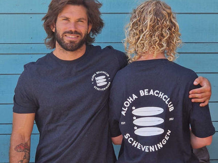 Aloha Label Aloha Unisex 3 Boards T-Shirt Heather Navy