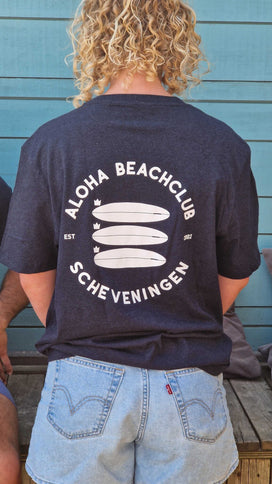 Aloha Label Aloha Unisex 3 Boards T-Shirt Heather Navy