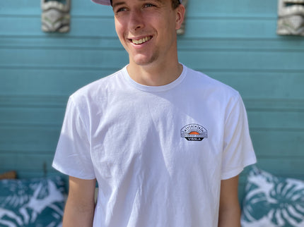 Aloha Label Vissla X Aloha Unisex Destination SS Tee White