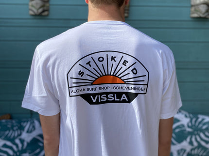 Aloha Label Vissla X Aloha Unisex Destination SS Tee White